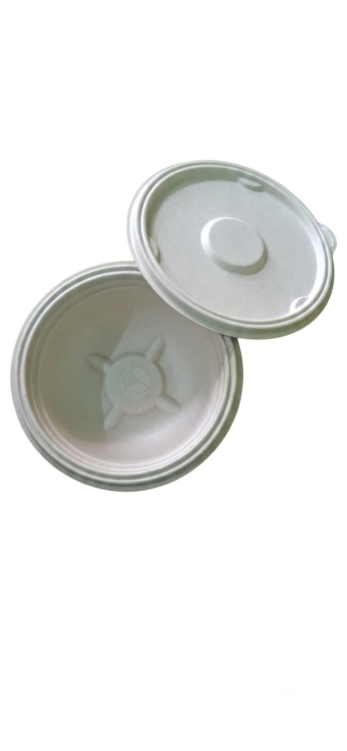 Bagasse Round Bowl with Lid